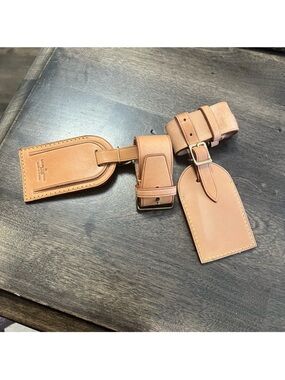 Louis Vuitton Natural Vachetta Leather Luggage Tag (one item per price)